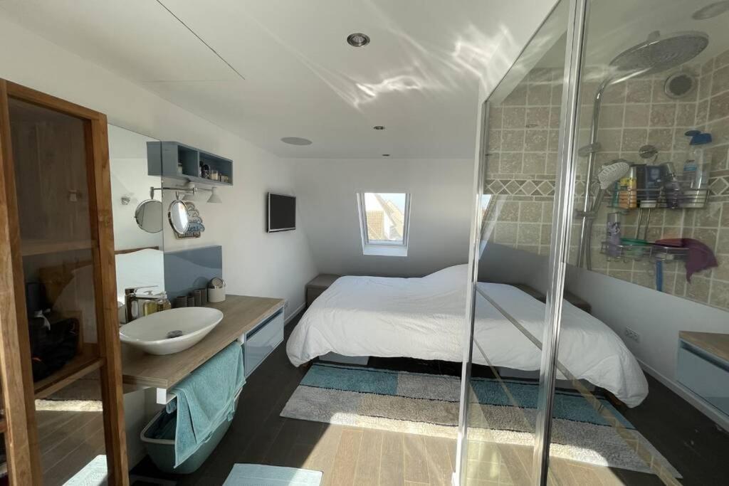 Ferienwohnung Duplex Avec Jacuzzi Vue Imprenable Sur La Baie De Wissant Exterior foto
