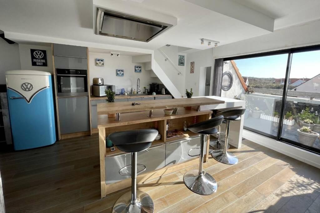 Ferienwohnung Duplex Avec Jacuzzi Vue Imprenable Sur La Baie De Wissant Exterior foto
