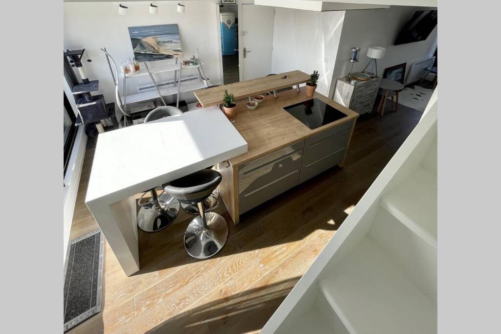 Ferienwohnung Duplex Avec Jacuzzi Vue Imprenable Sur La Baie De Wissant Exterior foto